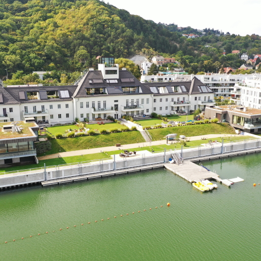 Bootssteg Marina Anlage Wien 2016 Vogelperspektive